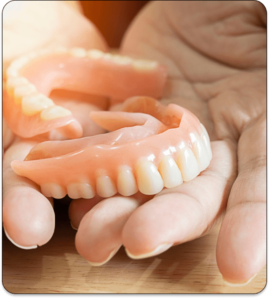 Dentures that need to be relined.