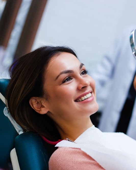 denture patient happy laying down